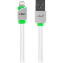 BAYÇAĞRI S-Link SLP-503 iPhone 5/5s/6/6 Plus Lightning 1m Hızlı Şarj Beyaz Data + Şarj Kablosu
