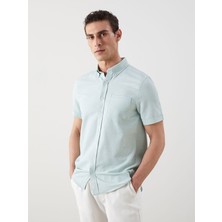 Lc Waikiki Yeni Sezon Regular Fit Kısa Kollu Armürlü Erkek Gömlek