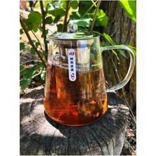 PremiumPort Oval Cam Demlik, Çelik Süzgeçli ve Kapaklı, 950 Ml, Lüks Tasarım