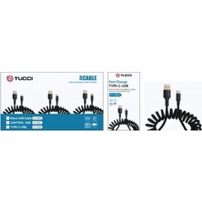 BAYÇAĞRI Tucci TC-052 Spiralli Type-C Şarj Kablosu