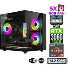 Xaser Mage X10 Ryzen 5 5500 16GB Ram 512GB M.2 Nvme SSD 12GB RTX3060 Oyuncu Tavsiye Sistem