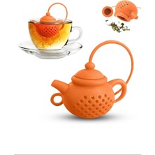 PremiumPort Turuncu Cam Bardak Kenarı Çaydanlık Demliği 0-499 Ml, Şık ve Kullanışlı