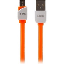 BAYÇAĞRI S-Link SLP-506 Micro USB Akıllı Telefonlar 1m Hızlı Şarj Turuncu Data + Şarj Kablosu