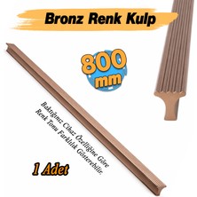 Badem10 Foça Çizgili Bronz 800 mm 80 cm Çekmece Kulp Modern Metal Dolap Kulbu Mutfak Banyo Gardırop