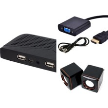 Özbience Çok Fonksiyonlu Hd Uydu, Hdmı, VGA Çeviri ve Hoparlör Destekli Monitör Adaptörü