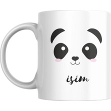 Kişiye Özel Isim Yazılı Baskılı Kupa Bardak, Sevimli Panda Ayıcık Baskılı Kupa Bardak, Istediğiniz Yazıyı Yazabiliriz