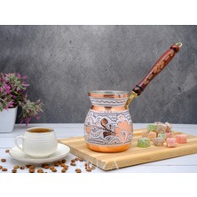 PremiumPort El Yapımı 6-7 Kişilik Kalaylı Bakır Kahve Cezvesi