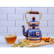 PremiumPort El Işlemeli Nostaljik Bakır Demlik 1,3 Litre, Çaydanlık ve Su Isıtıcı