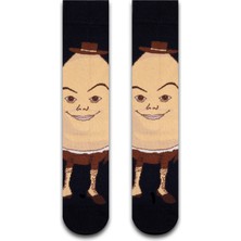Neşeli Çoraplar Yumurta Adam Renkli Unisex Çorap