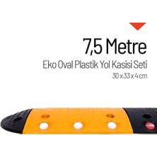 Soylu Grup Kent Ve Bahçe Mobilyaları 7,5 Metre Oval Plastik Hız Kesici Set | Modüler Yol Kasisi Çözümü