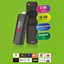 Özbience Yüksek Performanslı Android 12 Tv Stick, 2gb Ram, 16GB Hafıza, Akış Cihazı