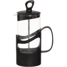 PremiumPort 400 ml Siyah French Press Çay ve Kahve Kupası, Şık ve Fonksiyonel