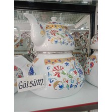 PremiumPort Şık Desenli Porselen Çaydanlık, Zarif ve Dayanıklı Tasarım