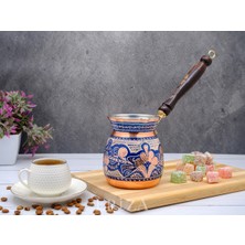 PremiumPort El Yapımı 6-7 Kişilik Kalaylı Bakır Kahve Cezvesi