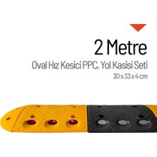 Soylu Grup Kent Ve Bahçe Mobilyaları 2 Metre Oval Hız Kesici Set | Modüler Yol Kasisi Çözümü