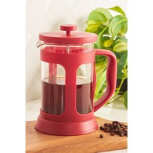 PremiumPort Kırmızı French Press 800 Ml, Şık ve Kullanışlı Kahve Demleme Aracı