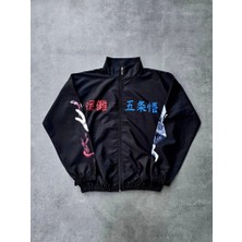 Serac Collection Fermuarlı Dijital Baskılı Rüzgarlık - Siyah