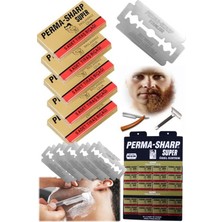 Allians Erkekler Için Sakal ve Ense Tıraş Jilet Seti, 100'LÜ Permasharp Süper