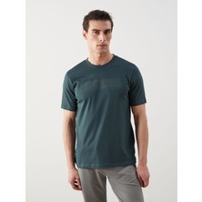 Lc Waikiki Yeni Sezon Bisiklet Yaka Baskılı Penye Erkek Tişört