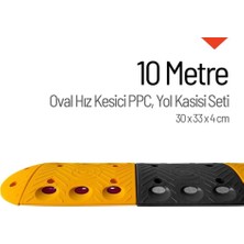 Soylu Grup Kent Ve Bahçe Mobilyaları 10 Metre Oval Hız Kesici Set | Modüler Yol Kasisi