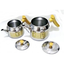 PremiumPort Paslanmaz Çaydanlık Seti, Şık ve Dayanıklı, Ergonomik Tasarım