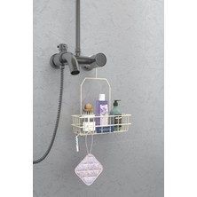 Paslanmaz Duş Rafı Banyo Batarya Askılı Şampuanlık ve Duş Jeli Düzenleyici