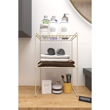 Tezgah Üstü 3 Raflı Banyo Rafı Dolap Içi Düzenleyici Mutfak Rafı Tabak Tencere Organizer