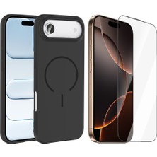 Vendas Apple iPhone 17 Air Kılıf M-Safe Şarj Özellikli Zore Meta Kapak + Cam Ekran Koruyucu