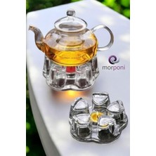 PremiumPort Şeffaf Borosilikat Cam Demlik ve Isıtıcı, 1000 Ml, Dayanıklı ve Şık Tasarım