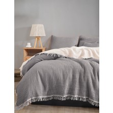 Luxtex 4 Kat Müslin Yatak Örtüsü, Koltuk Örtüsü, Battaniye, Tv Battaniyesi,3 Farklı Boy