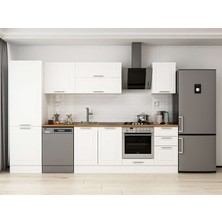Alvinka 315X210 cm Klasik Mebran Mutfak Dolabı MB-E90B60S45-2 Beyaz - Suntalam