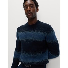 Marks & Spencer Supersoft Ombré Çizgili Bisiklet Yaka Kazak