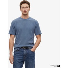 Hugo Boss Cotton Terry Erkek Mavi T-SHIRT.472