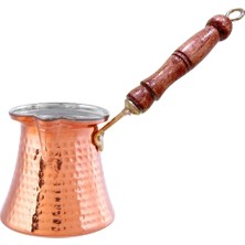 PremiumPort El Yapımı 3 Kişilik Bakır Kızıl Cezve, Şık ve Dayanıklı Tasarım