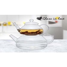 PremiumPort Sağlam ve Şık Borosilikat Cam Çaydanlık, Pratik Kullanım ve Şıklık Sağlar