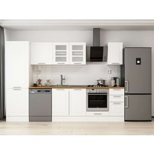 Alvinka 310X210 cm Klasik Mebran Mutfak Dolabı MB-E90B60S40-3 Beyaz - Mdf