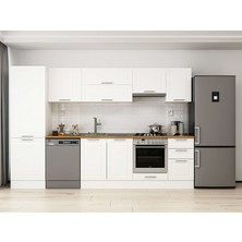 Alvinka 315X210 cm Klasik Mebran Mutfak Dolabı MB-E90B60S45-1 Beyaz - Mdf