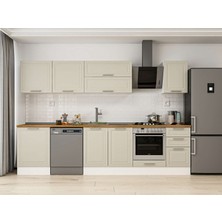 Alvinka 315X210 cm Klasik Mebran Mutfak Dolabı M-E90S60S45-2 Kumtaşı - Mdf