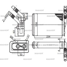 Maher Radyatör Kalorifer Kangoo 1998-2008 Mekanik 7701205538