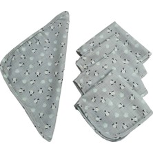 Kaf Kumaş 5 Adet Müslin Bebek Ağız Bezi