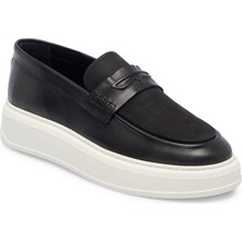 Tergan Siyah Hakiki Deri Erkek Loafer - E25I1AY57234-B31