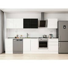 Alvinka 315X210 cm High Gloss Mutfak Dolabı M-E90S45S60-3 Beyaz - Mdf