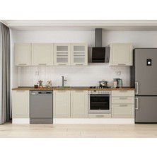 Alvinka 315X210 cm Klasik Mebran Mutfak Dolabı M-E90S45S60-3 Kumtaşı - Suntalam