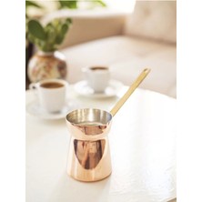 PremiumPort Bakır Cezve Modern Tasarım, 2 Kişilik, Şık ve Dayanıklı Kahve Cezvesi