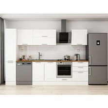 Alvinka 310X210 cm Klasik Mebran Mutfak Dolabı MB-E90B40S60-2 Beyaz - Mdf