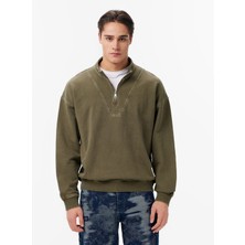 Hugo Boss Zip Neck Erkek Yeşil SWEATSHIRT.345