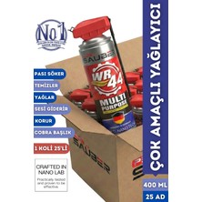 PROSAÜBER 25'li WR44 Kobra 400ML Profesyonel Pas Sökücü Yağlayıcı Sprey - Ses Kesici Pas Önleyici Koruyucu