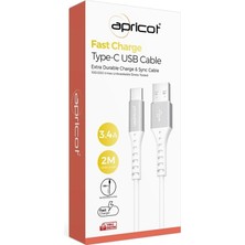 BAYÇAĞRI Apricot APC-A240T Type-C 2m 3A Şarj + Data Kablosu