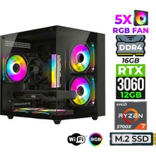 Xaser Mage X90 Ryzen 7 5700X 16GB Ram 512GB M.2 Nvme SSD 12GB RTX3060 Oyuncu Tavsiye Sistem