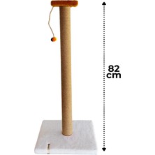 AmbarPet Stepli Kedi Tırmalama Tahtası 82 cm Beyaz